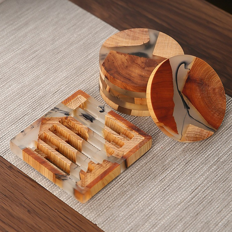 6Pcs Ink Style Tea Cup Coaster - Resin Mixing Cup avis et prix