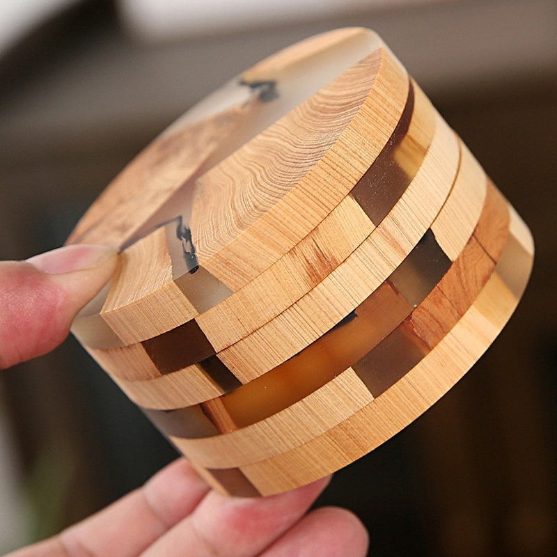 6Pcs Ink Style Tea Cup Coaster - Resin Mixing Cup avis et prix