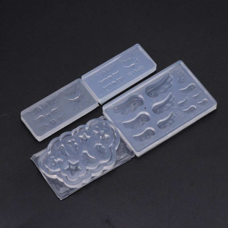 4Pcs DIY Mini Heart Wings Resi - Resin Art Earrings Material avis et prix