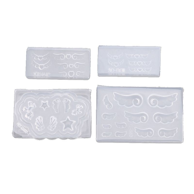 4Pcs DIY Mini Heart Wings Resi - Resin Art Earrings Material avis et prix
