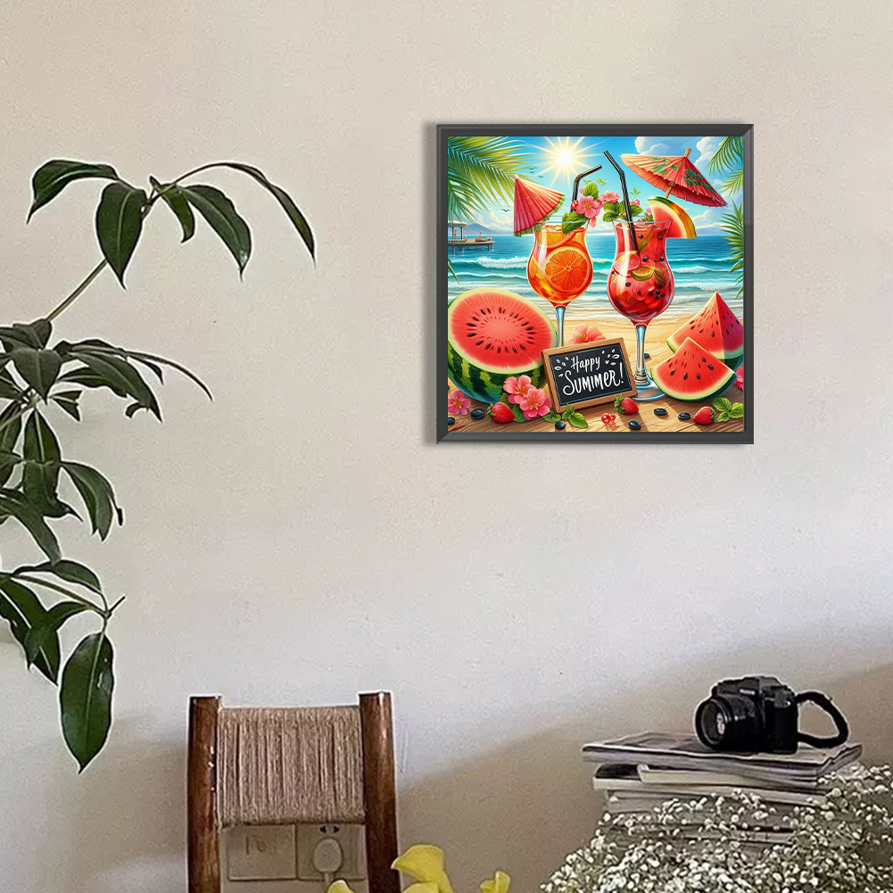 Summer Beach Full DIY 5D Round - Resin Art Ideas avis et prix
