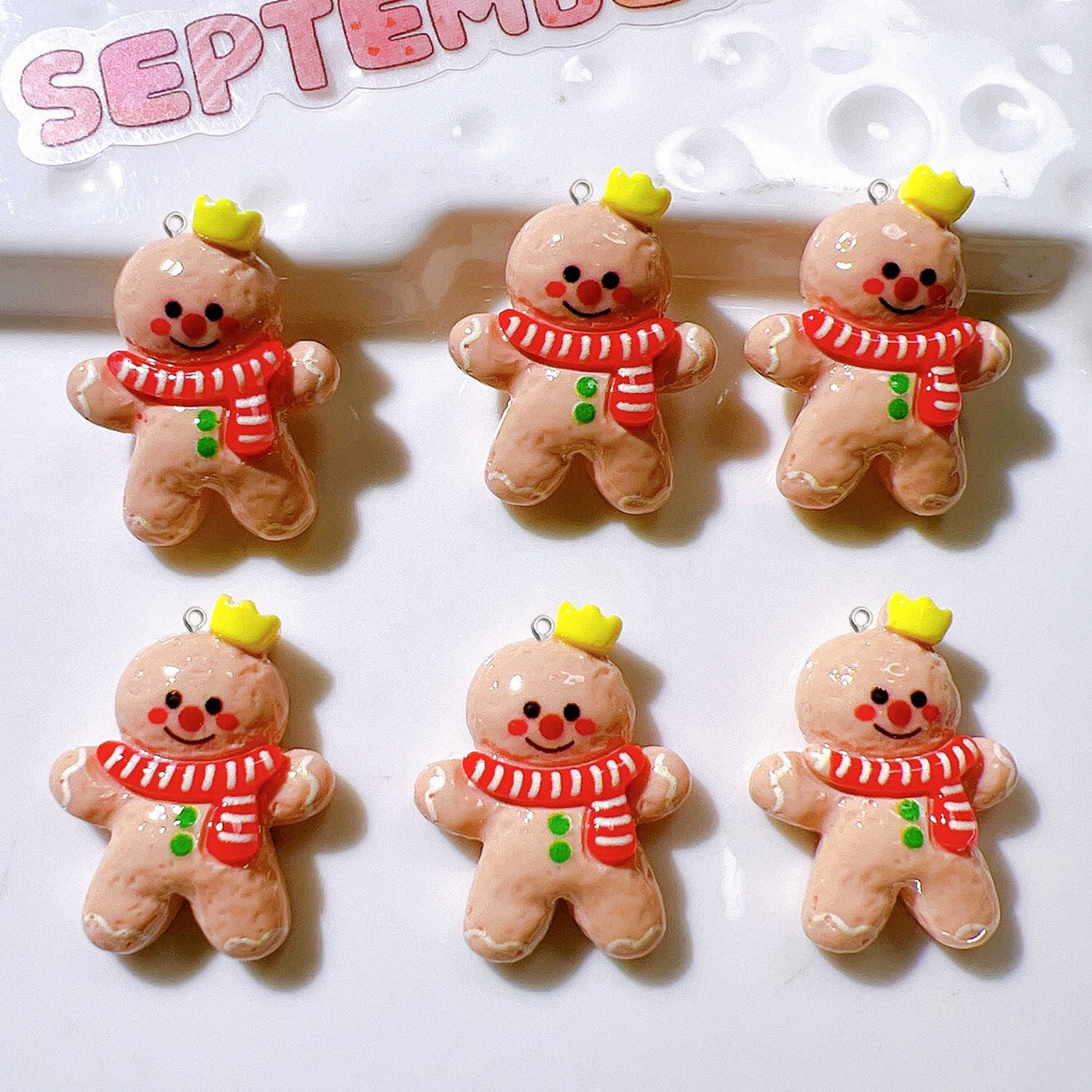 10Pcs Cute Christmas Doll Plan - Resin Art Earrings Material avis et prix