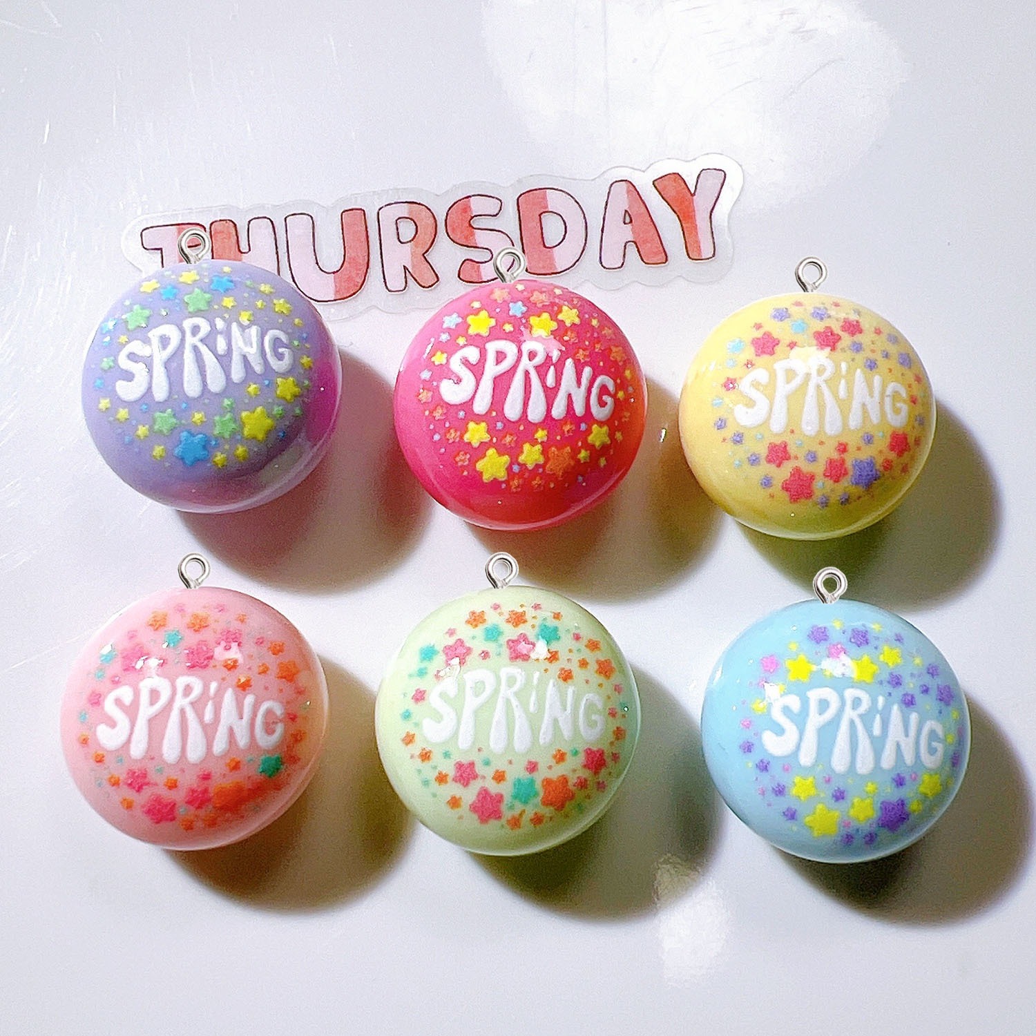 10Pcs Circular Planar Resin Ch - Resin Art Earrings Material avis et prix