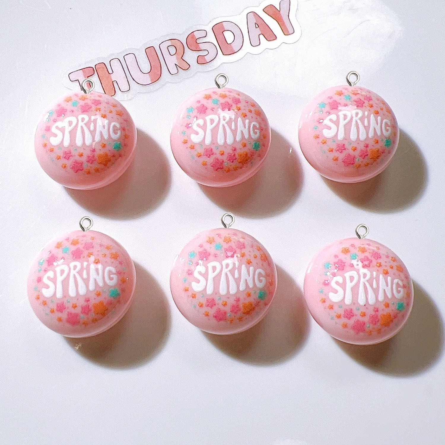 10Pcs Circular Planar Resin Ch - Resin Art Earrings Material avis et prix