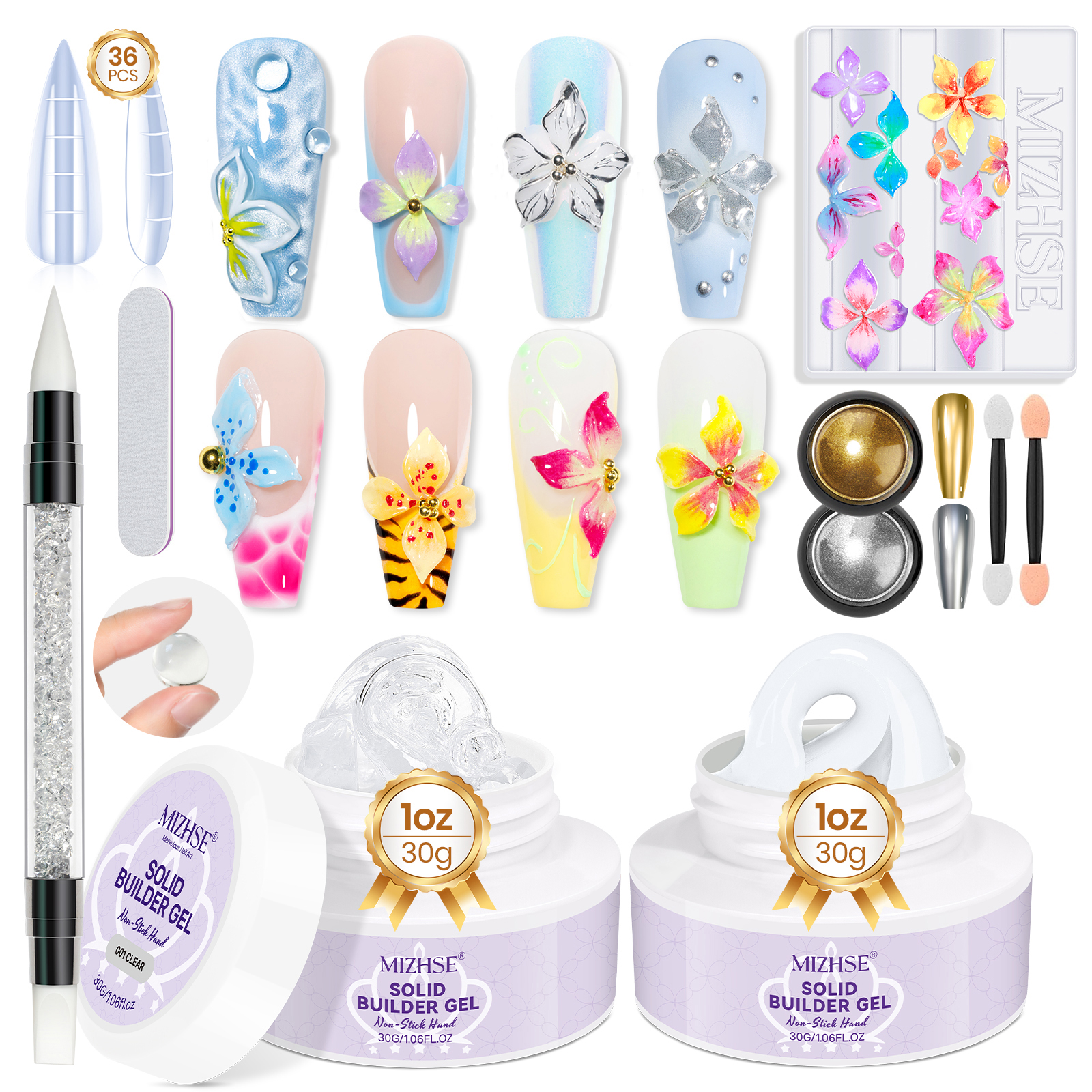 MIZHSE Builder Nail Gel White  - Resin Art Easy avis et prix