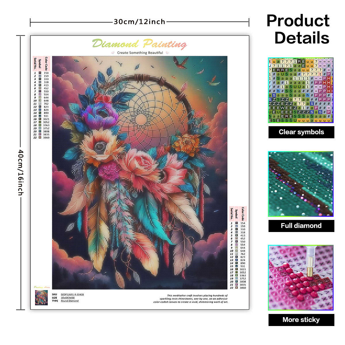 Frameless, Diamond Painting Dr - Resin Art With Flowers avis et prix