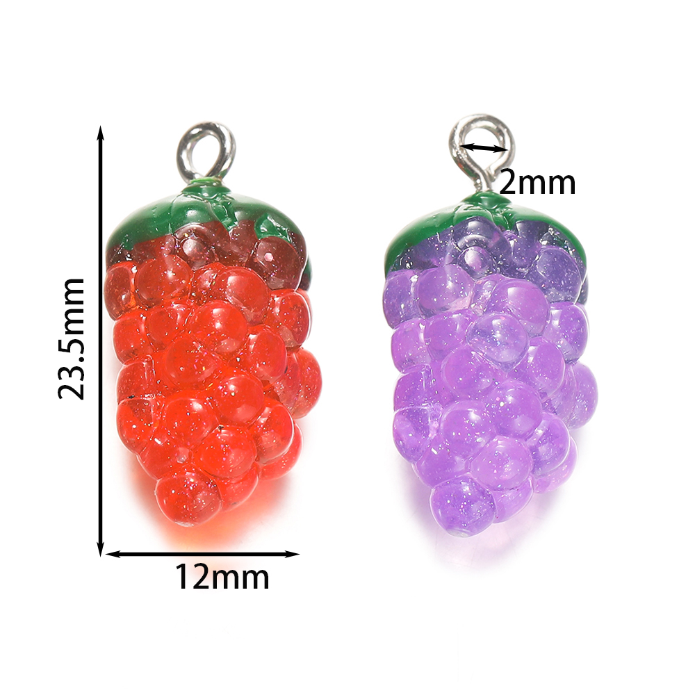 10Pcs 12x23mm Grape Resin Char - Resin Art Notes avis et prix