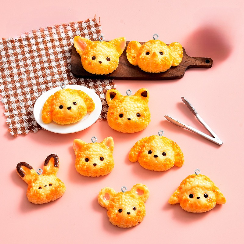 10Pcs Cartoon Biscuits Dog Res - Resin Art Earrings Material avis et prix